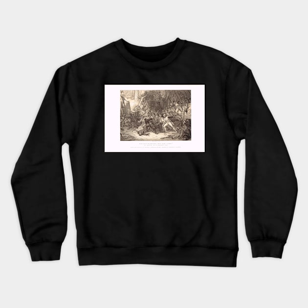 Nelson boarding & capturing San Josef 1797 Crewneck Sweatshirt by artfromthepast